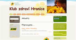 Desktop Screenshot of hranice-klubyzdravi.cz